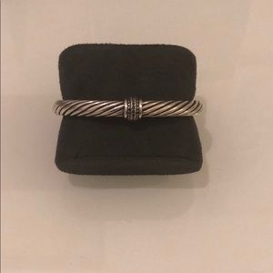 David Yurman cable bracelet with black diamonds
